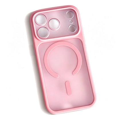 Frosted Easy Attached Camera Protection Case for iPhone 18 Pro Max - Pink