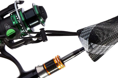 2Pcs Fishing Rod Sock with Strap Fishing Rod Sleeve for Baitcasting-Blue