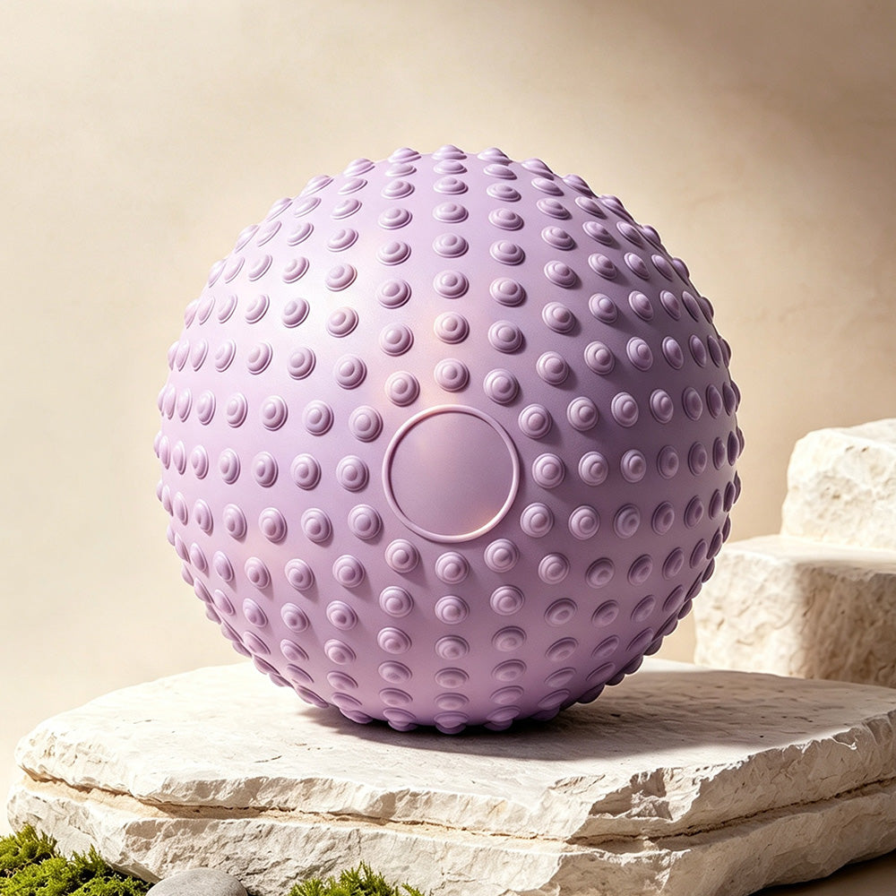 25 cm Thick Inflatable Sitting Stretching and Balance Ball-Purple