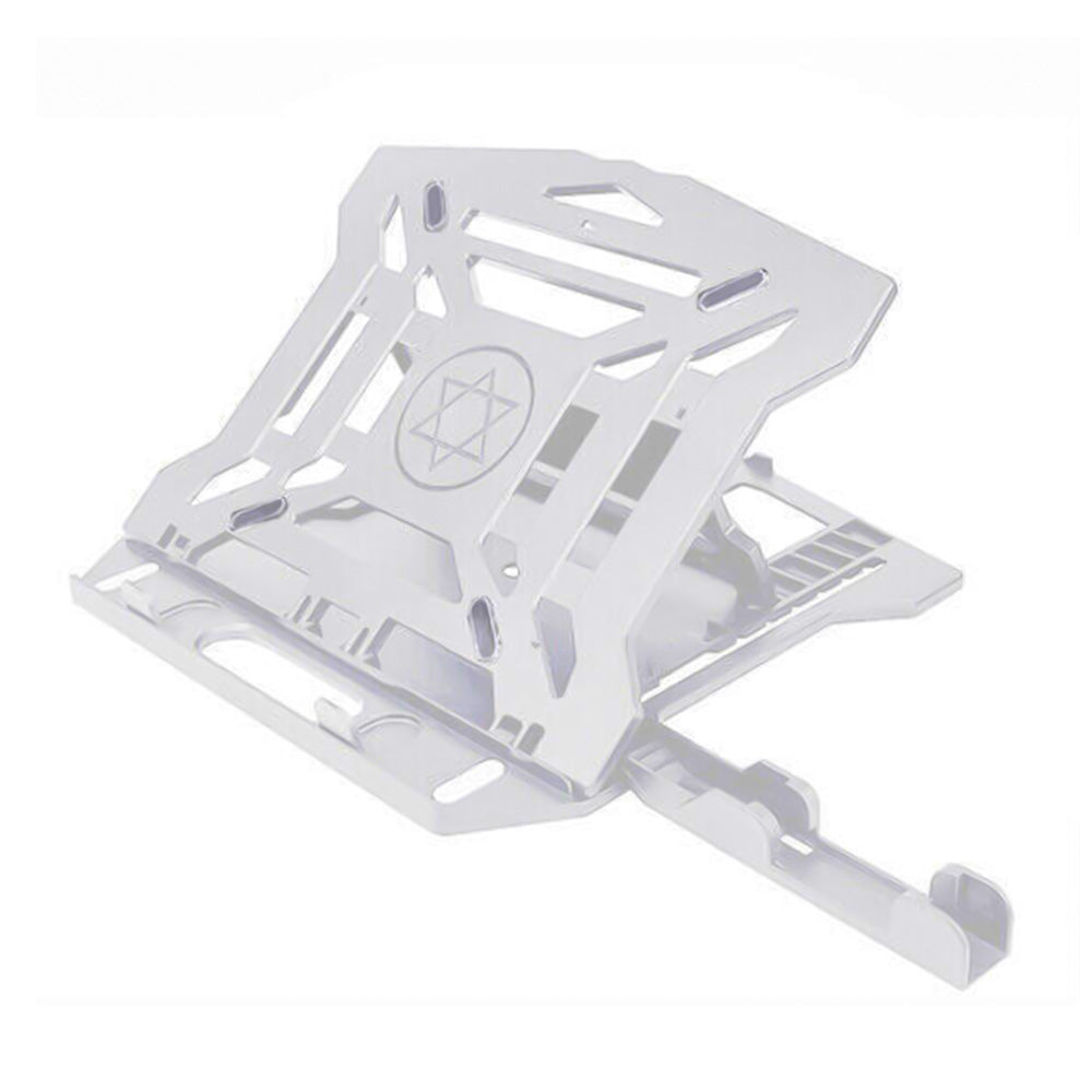2 in 1 Adjustable Laptop Stand with Phone Holder Foldable Cooling Computer Stand White