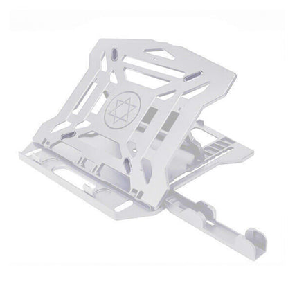 2 in 1 Adjustable Laptop Stand with Phone Holder Foldable Cooling Computer Stand White