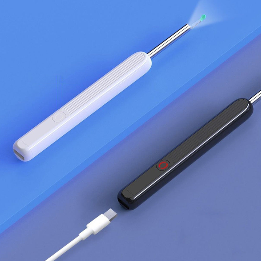 Wireless WiFi Ear Wax Removal Kit with HD Camera 360 Degree Visual Ear Cleaner-White
