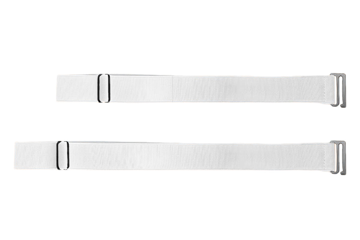 2Pcs Women Adjustable Stretch Belt Invisible Elastic Waistband for Pants Jeans Dresses-White