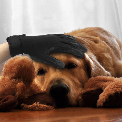 Pair of Pet Grooming Gloves Hair Remover Massaging Cleaner Gloves