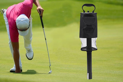 Golf Ball Retriever Portable Pocket Shag Bag Can Hold Up to 70 Balls -Black