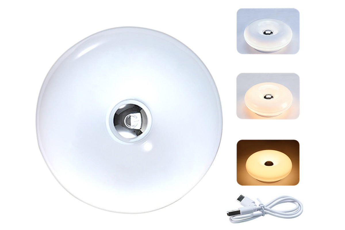 Donut Table and Wall Lamp with Touch Dimming - White