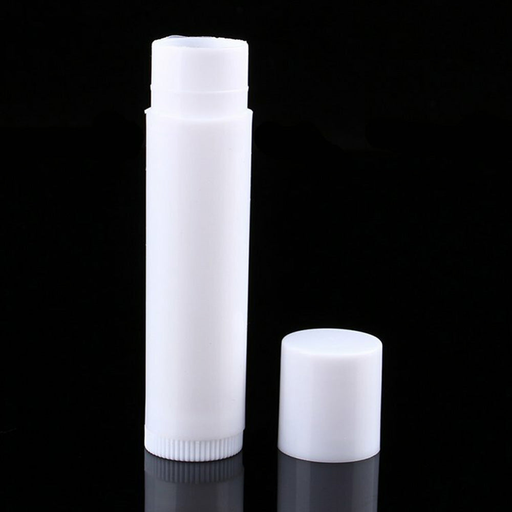 100 PCS  5g Twist Up Plastic Lipstick Containers-White