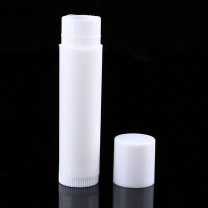 100 PCS  5g Twist Up Plastic Lipstick Containers-White