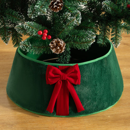 Christmas Tree Collar with Bow Holiday Tree Decor - Green
