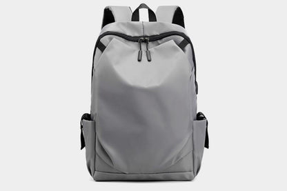 Business Laptop Backpack Anti-Theft USB Charging Port External Headphone Jack for Mens Womens -Grey