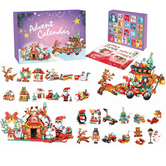 24 Days Christmas Advent Calendar Kids Building Blocks Playsets Blind Box Xmas Surprise Style 2