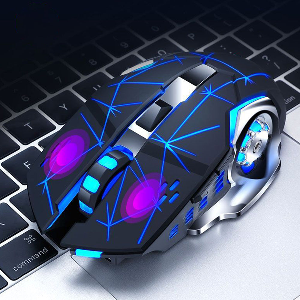Dual Modes Wireless Mouse 2.4Ghz/Bluetooth RGB Backlit Rechargeable Gaming Mouse Style 2