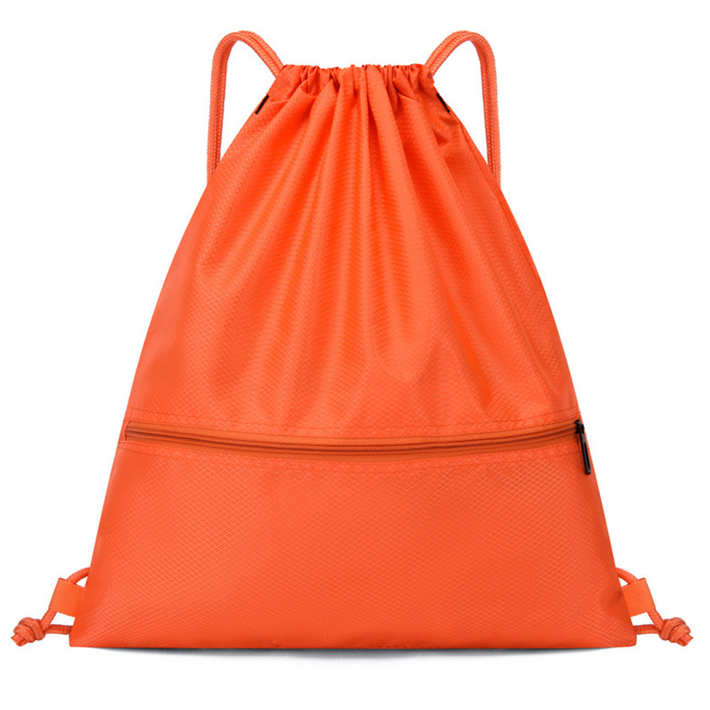 Drawstring Backpack Bag Portable Gym Backpack - Orange