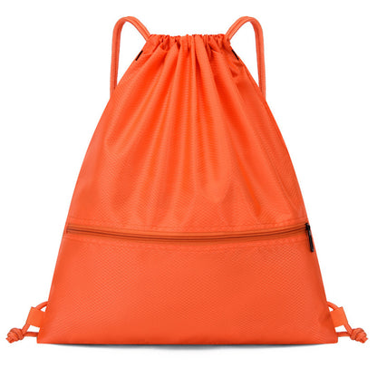 Drawstring Backpack Bag Portable Gym Backpack - Orange
