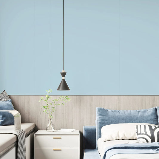 Self-Adhesive Solid Color Wallpaper Wall Sticker Home Decor -Blue