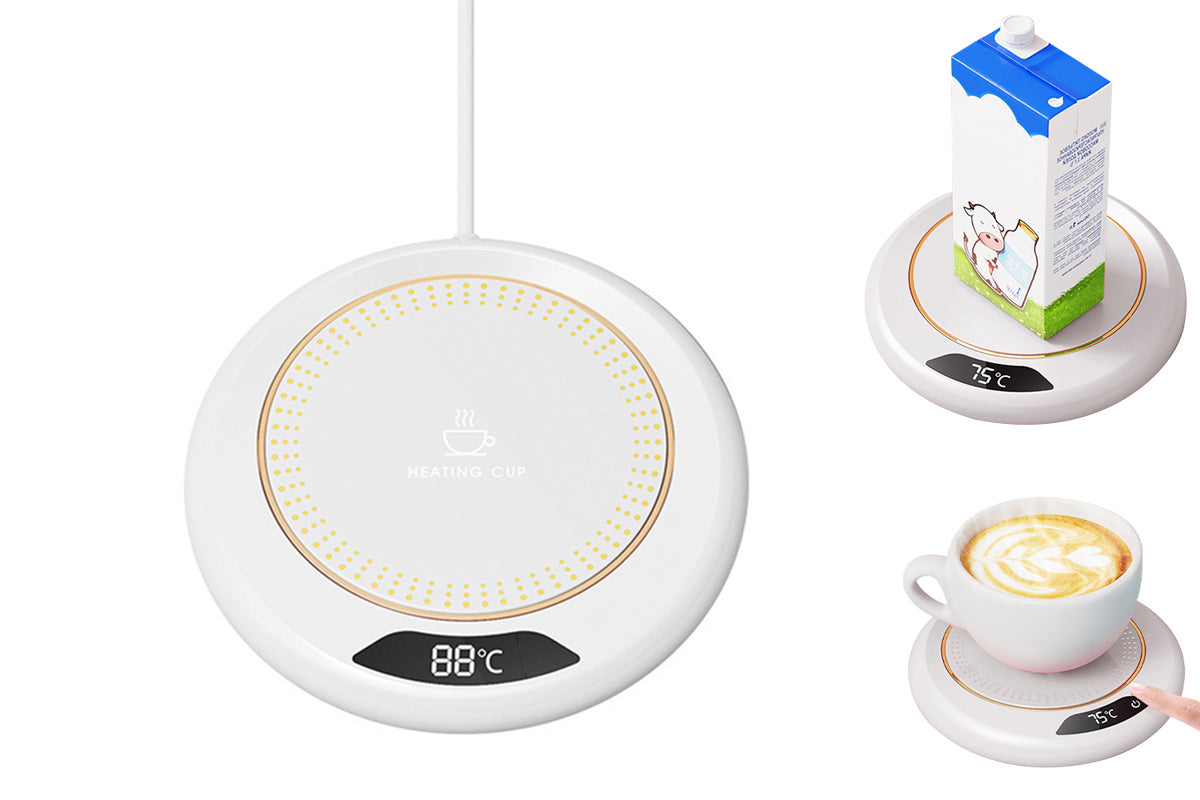 USB Electric Coffee Mug Warmer with 3 Temp Settings White