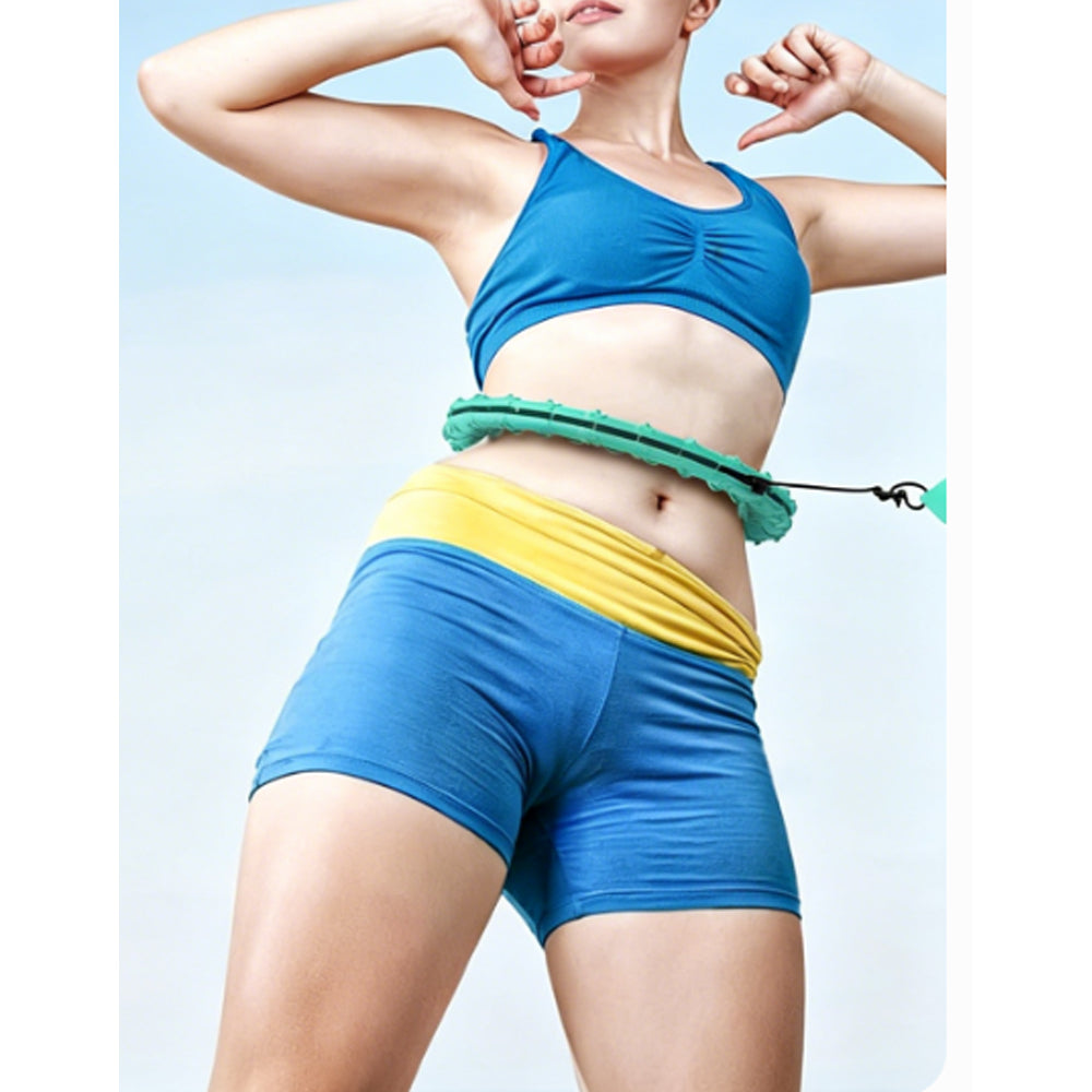 32 Section Detachable Weighted Hula Hoop Adjustable 26 to 58 Inches-Green