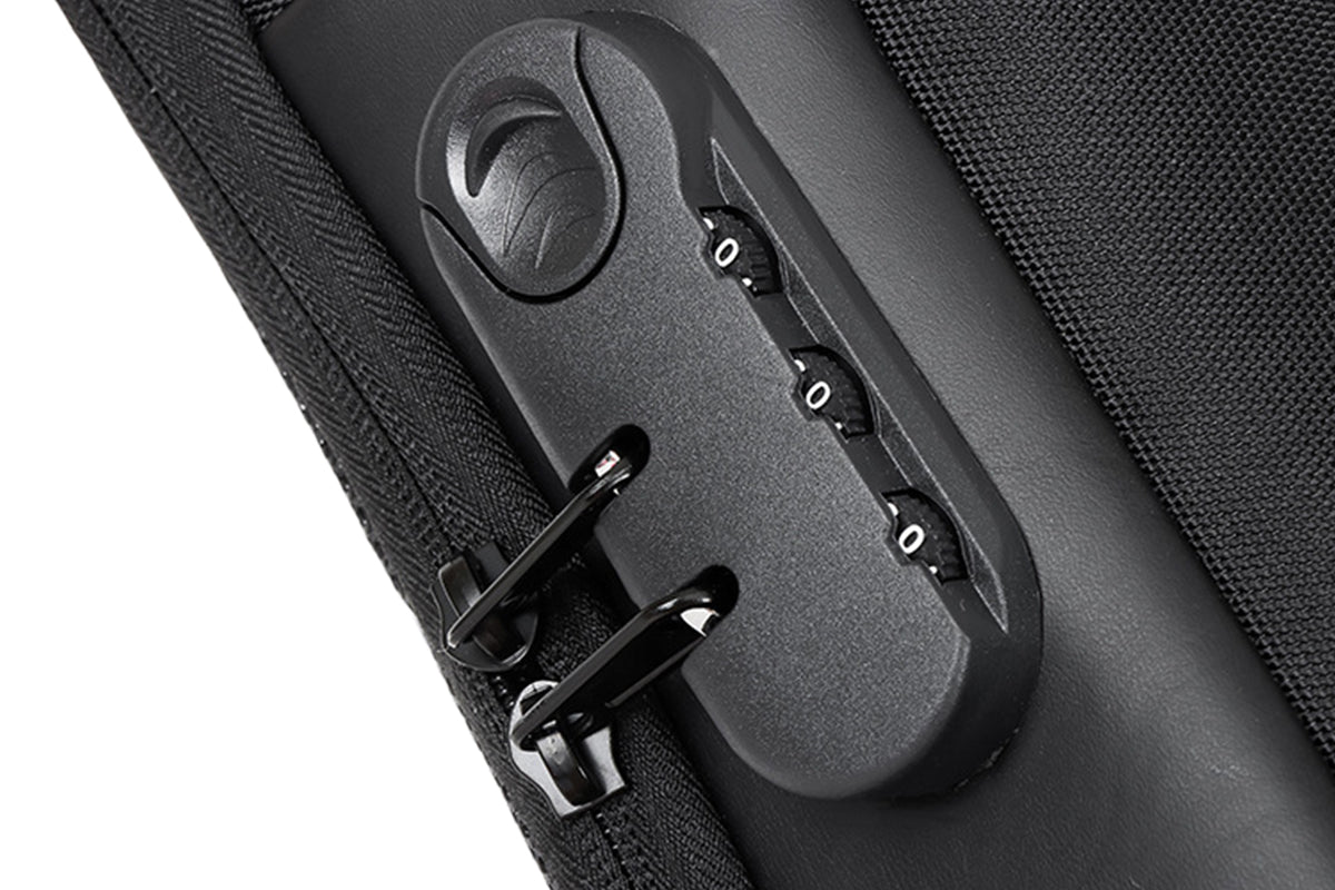 Travel Waterproof Anti-Theft Sling Chest Bag Backpack With USB Charge Port-Dark Gray