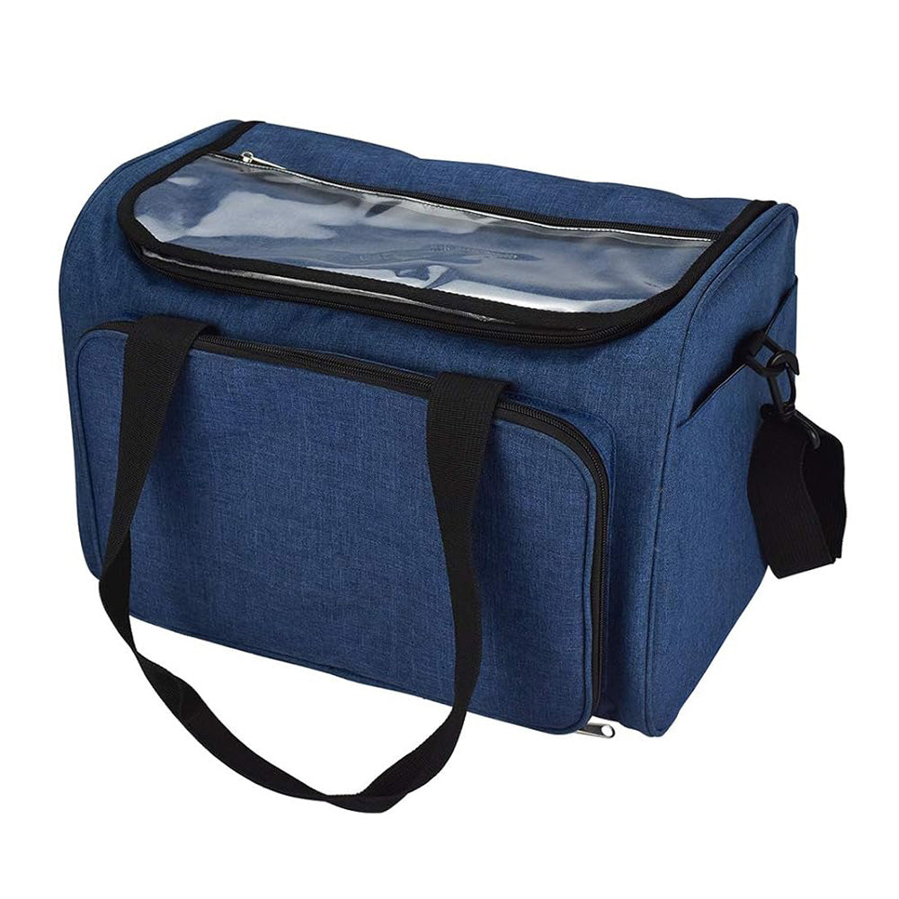 Knitting Storage Bag Wool Tote Crichet Hook Needles Accessories Organizer-Blue