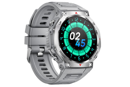 Smart Watch with Flashlight Fitness Tracker with Bluetooth Calls 100+Sports Modes -Silver