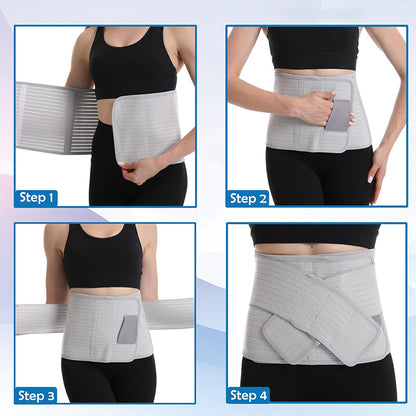 Bamboo Charcoal Fiber Belly Band Postpartum Abdominal Binder for Women-Black
