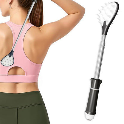 Extendable Back Scratcher Telescopic Itch Reliever for Back Neck and Feet-Black