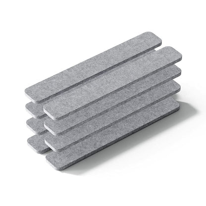 8 Piece Self Adhesive Felt Display Strips with 35 Push Pins - Grey