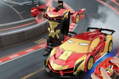 Transform Remote Control Cars Cyber Truck Remote Control Car with Light Effect-Steel?Hero