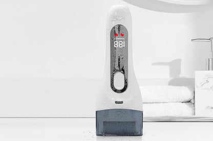 Electric Foot Callus Remover with LED Light Pedicure Tools for Dead Hard Cracked -White