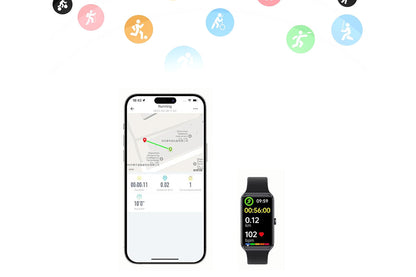 Fitness Tracker Smart Watch with Heart Rate and Blood Pressure Monitor-Black