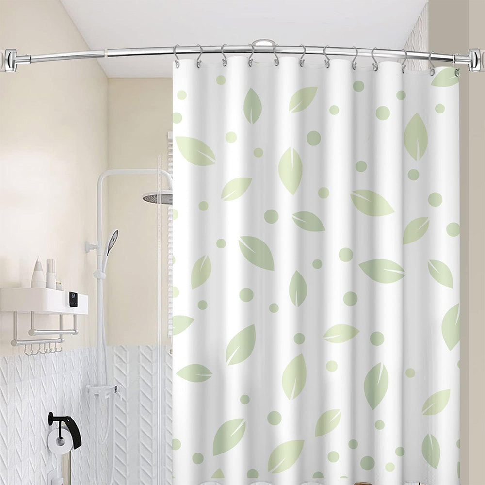 Curved Stainless Steel Shower Curtain Rod for Bathroom and Bathtub Silver