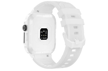 Military Smart Watch 1.95-Inch Fitness Tracker with Heart Rate Sleep Monitor 100 Sports Modes Activity Tracker-White