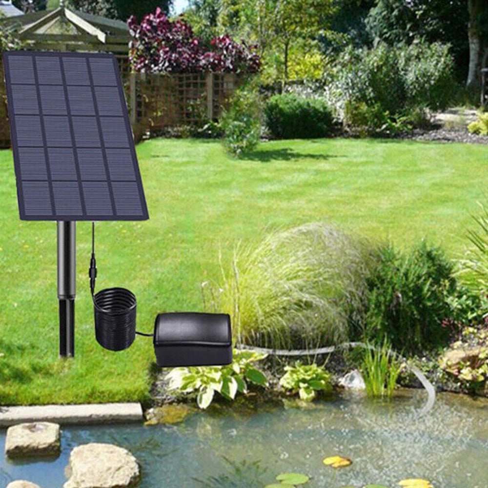 Solar Oxygenator Aquarium Oxygen Aerator Air Pump Fishing Aerator with Pipe for Garden Fish Tank Outdoor Pool Pond