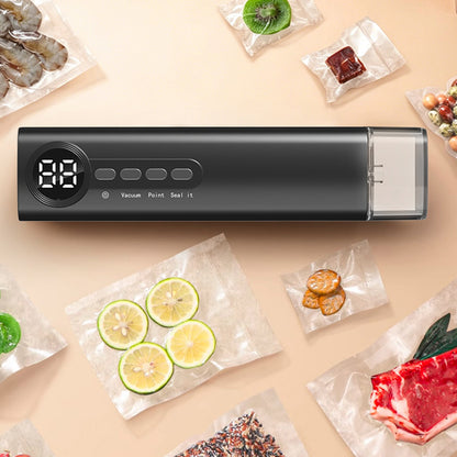 62kPa Strong Suction Wireless Portable Vacuum Sealer-Black