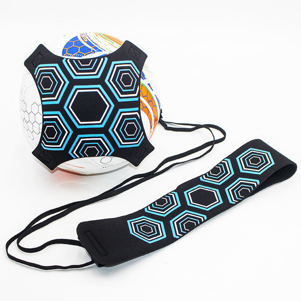Soccer Volleyball & Rugby Trainer Football Kick and Throw Solo Practice Training Aid Blue