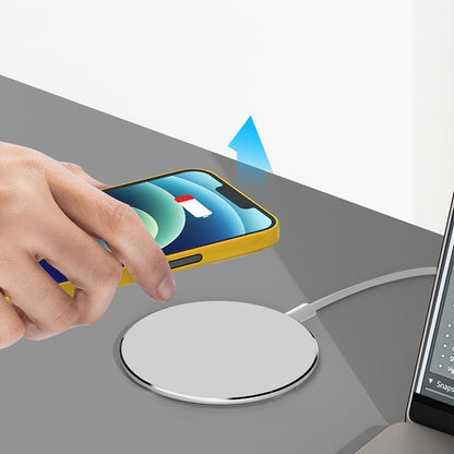 Fast Wireless Charger Pad with Mirror Surface for Phone-White