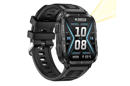 Smart Watch Fitness Tracker Heart Rate Sleep Monitor 100 Sport Modes for Android iOS -Black and White