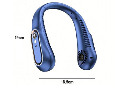 Portable 5 Speed Neck Fan Bladeless Digital Display Neck Air Cooling Fan for Home Travel