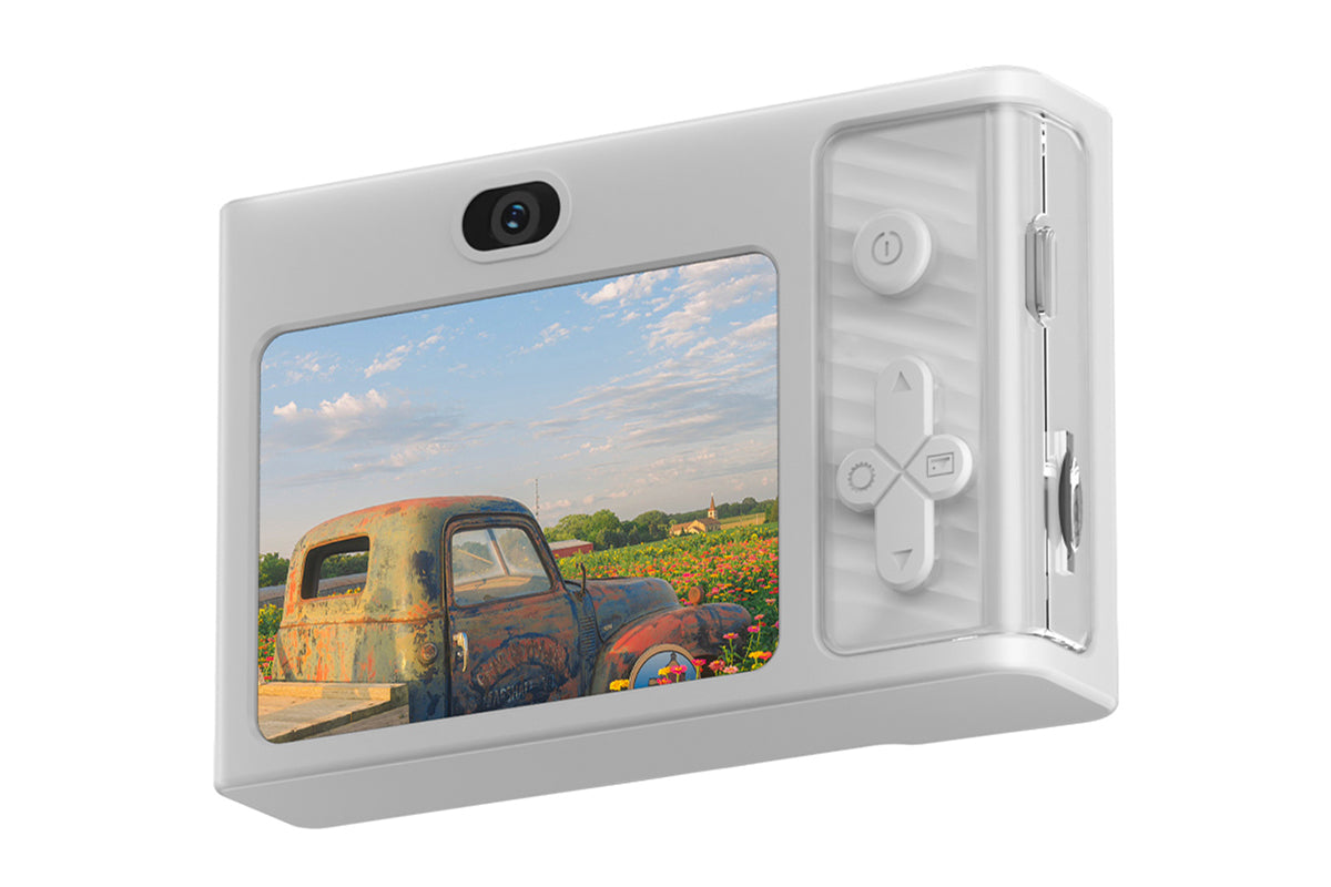 4K Digital Camera 2.4 Inch  1080P 48MP Entry Level Students Camera with 8 Times Zoom Built-in Music Games for Teens Christmas Gift-White