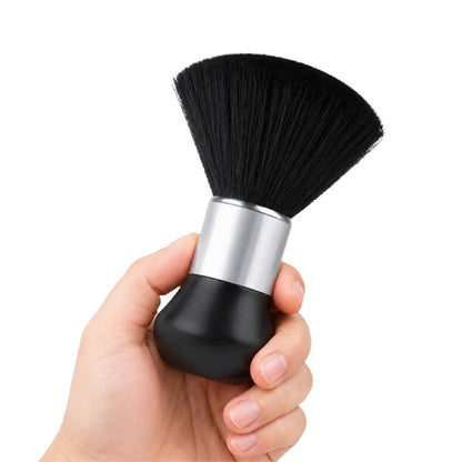 Soft Hair Sweeper Brush with Storage Case Neck Duster Brush - Silver