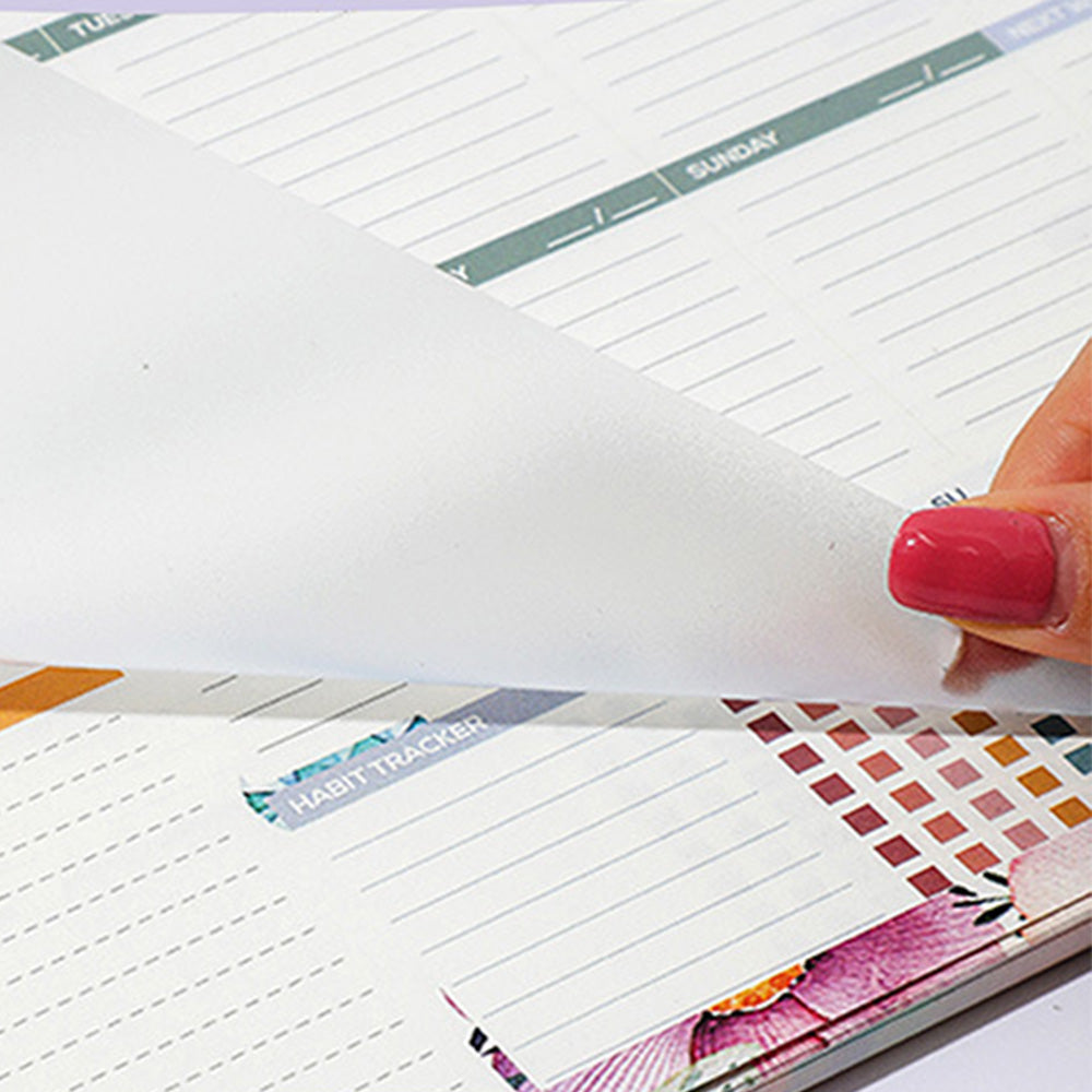 Weekly To Do List Notepad Undated Planner With 52 Sheets Weekly Planner-White
