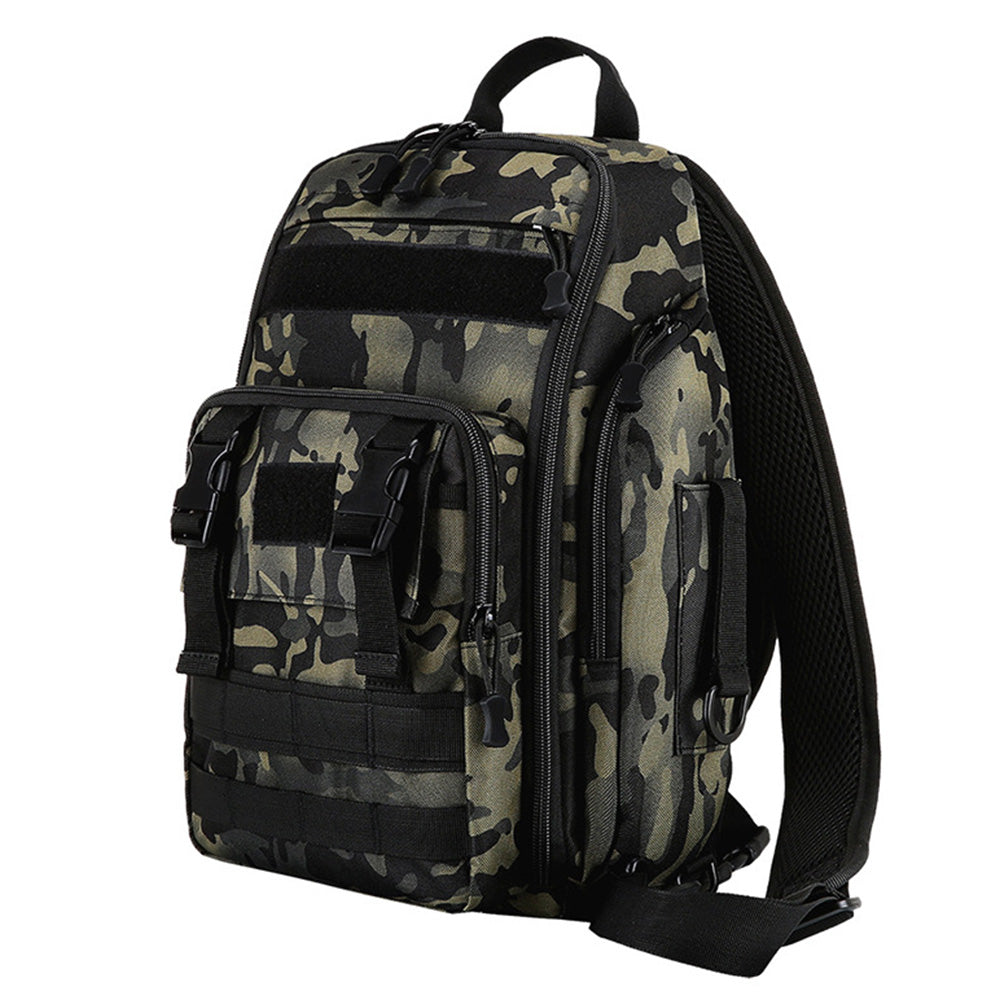 Fishing Tackle Backpack with Rod Holder Outdoor Shoulder Bag for Fishing Gear Storage Green