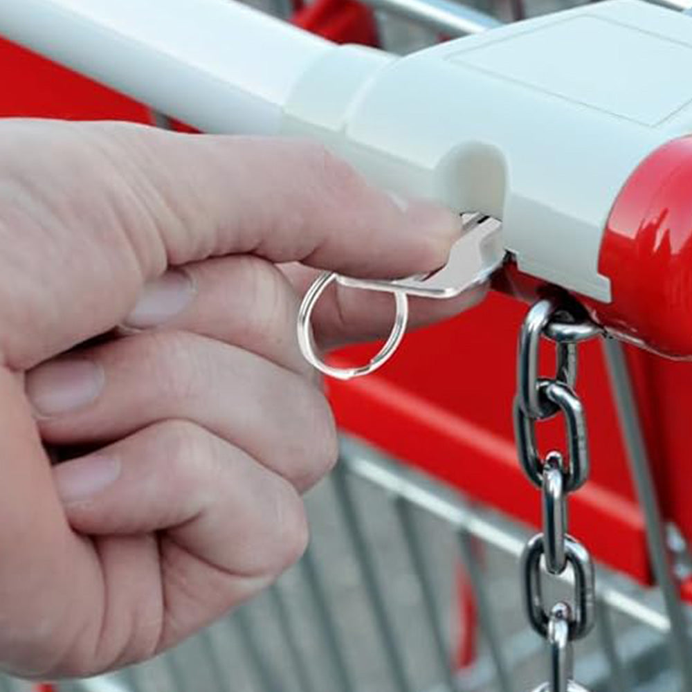 6Pcs Set Versatile Keychains Shopping Trolley Key Bottle Opener