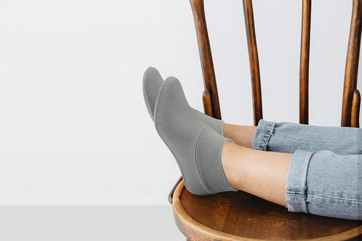 Castor Oil Pack Wrap for Feet Reusable Castor Oil Compress for Women Ankle Support -Grey
