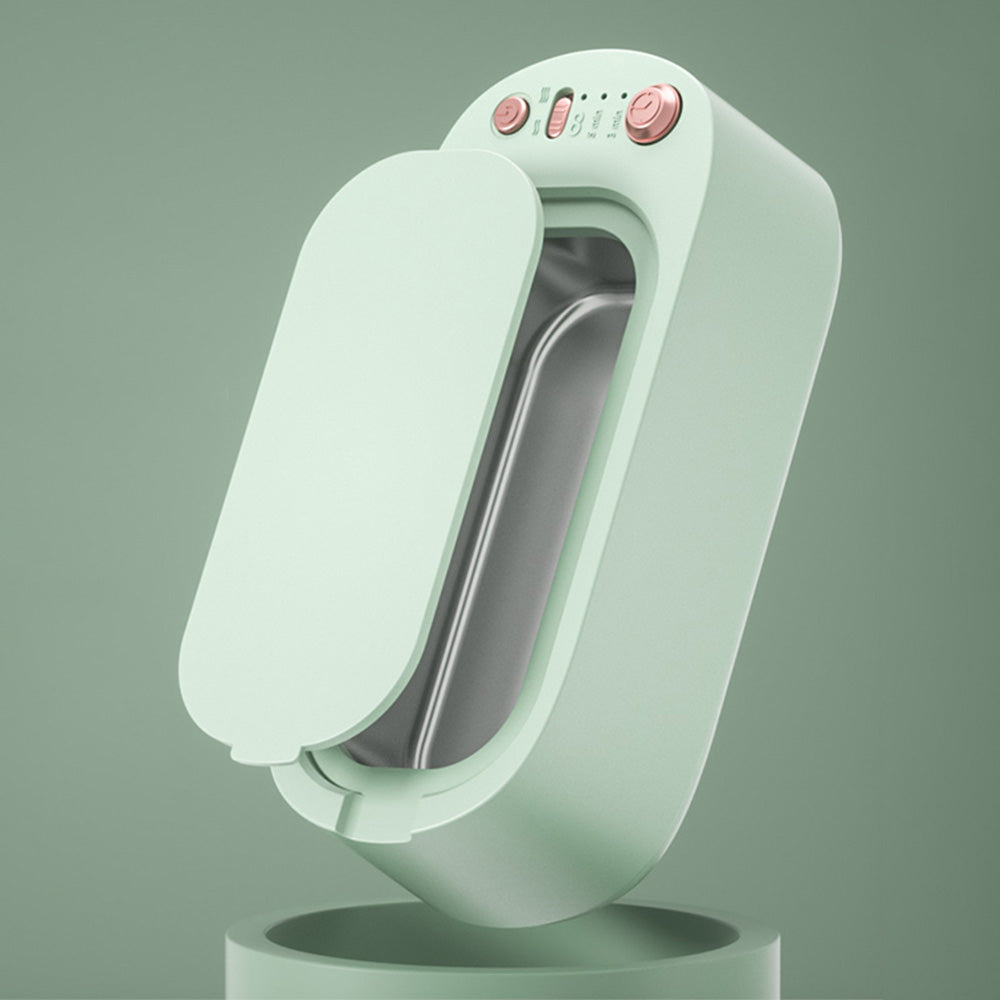 45KHz Ultrasonic Jewelry Cleaning Machine for Jewelry Eyeglasses Rings Green