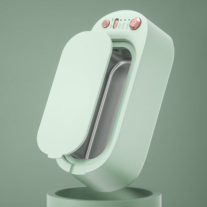 45KHz Ultrasonic Jewelry Cleaning Machine for Jewelry Eyeglasses Rings Green