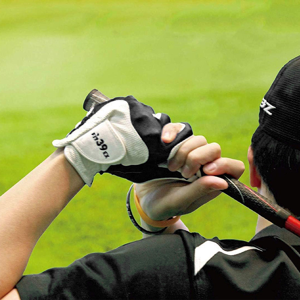Stretch Breathable Washable Golf Glove with Slip Resistant Grip - White