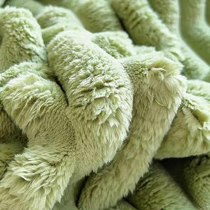 Throw Blanket for Couch Sofa Soft Fleece Throw Blankets Room Home Decor-Green