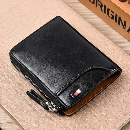 RFID Shielding PU Wallet Anti-theft Cash Credit Card Holder ID Purse Black