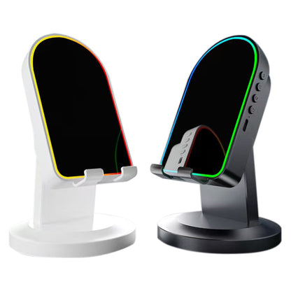 3-in-1 Wireless Induction Speaker with Phone Stand-White